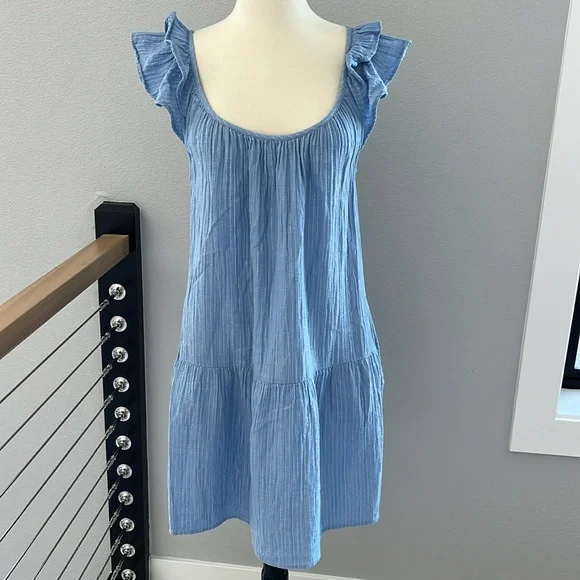 GAP | Dresses | Gap Medium Tall Linen Dress With Flutter Sleeves And  Pockets | Poshmark